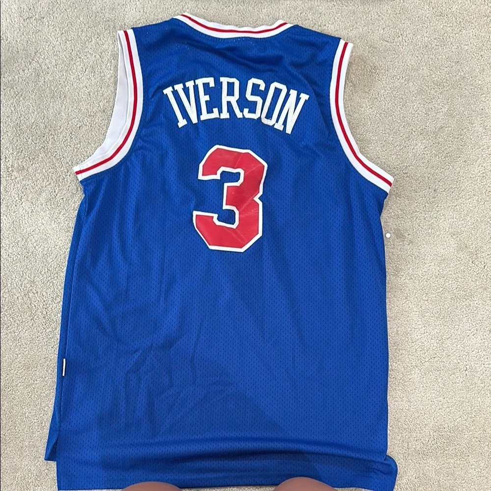 Adidas Blue Philadelphia Iversom Basketball Jersey